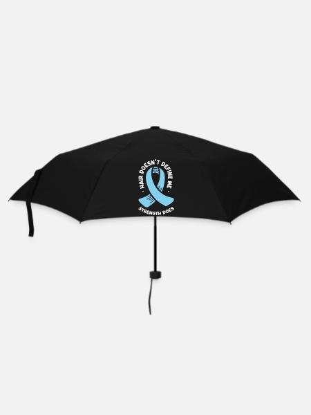 Stärke statt Haare - Selbstbewusste Botschaft - Regenschirm (klein) - Schwarz