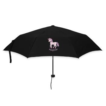 Souriante licorne mignonne - Parapluie standard - noir - Devant
