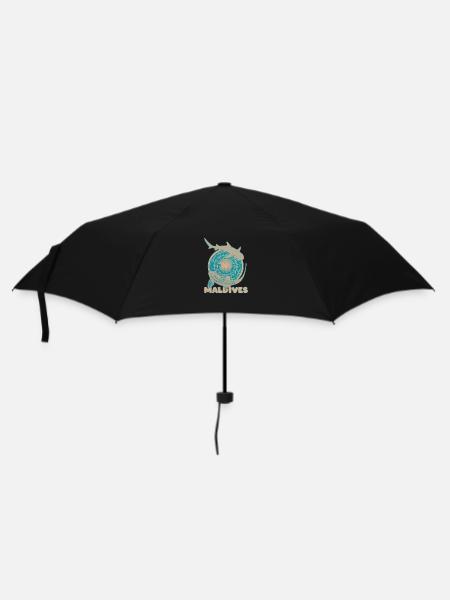 Malediven Leopardenhai Weißspitzenriffhai - Regenschirm (klein) - Schwarz