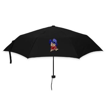 French Bulldog Loves America - Umbrella (small) - black - Front