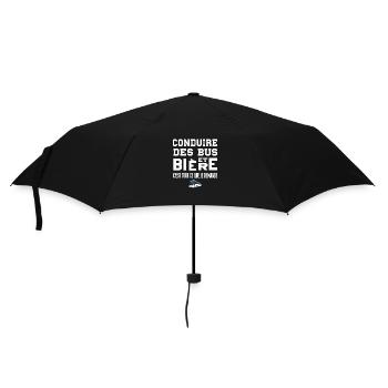 Conduire des bus et bière t-shirt homme humour - Parapluie standard - noir - Devant