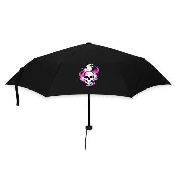 Feu Crâne Fumée Rose Squelette Flammes 2 - Parapluie standard - noir - Devant