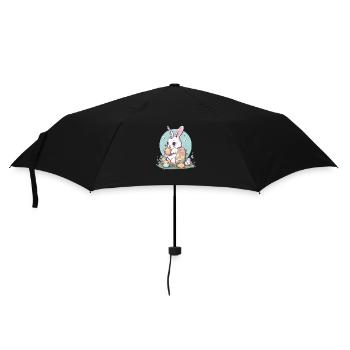 Osterhase - Regenschirm (klein) - Schwarz - Vorne