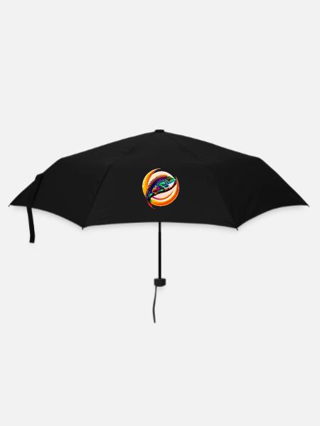 Chamäleon - Regenschirm (klein) - Schwarz