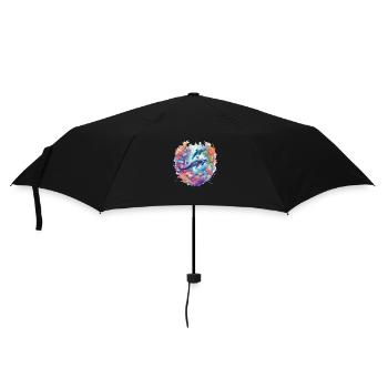 Les baleines - Parapluie standard - noir - Devant