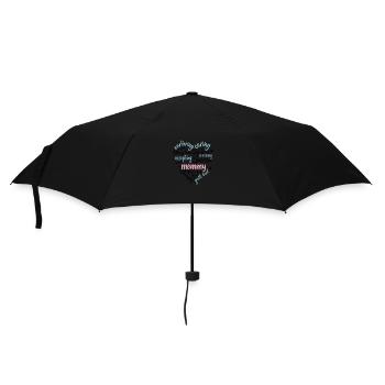 Mother's Day Heart 2 - Umbrella (small) - black - Front