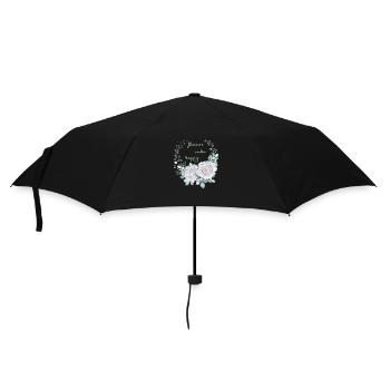 Fleur - Parapluie standard - noir - Devant