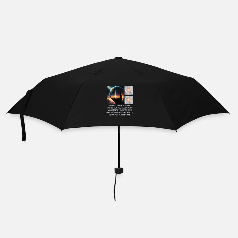 Ich will dir die Welt geben - Regenschirm (klein) - Schwarz