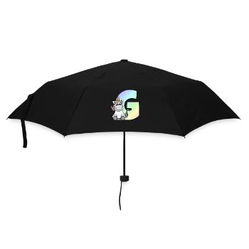 Licorne Lettre G - Parapluie standard - noir - Devant