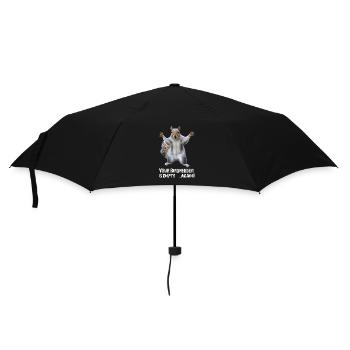 EICHHÖRNCHEN, DEIN VOGELHÄUSCHEN IST WIEDER LEER! - Regenschirm (klein) - Schwarz - Vorne