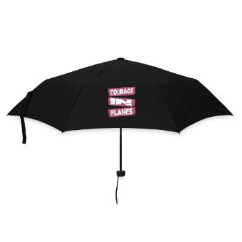 bravery in action conquering fears fire department - Umbrella (small) - black - Front
