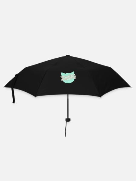 Wolkin's Whiskers- A cat logo - Umbrella (small) - black