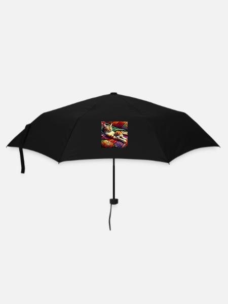 cat throw of tranquility - Umbrella (small) - black