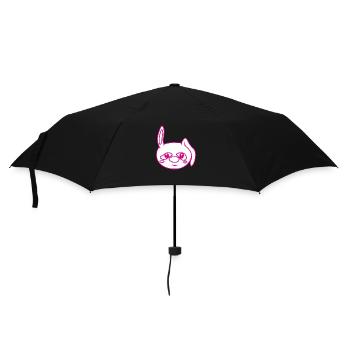 Süßer Hase - Regenschirm (klein) - Schwarz - Vorne