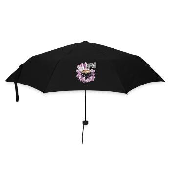 Strength through crystals and caffeine - Umbrella (small) - black - Front