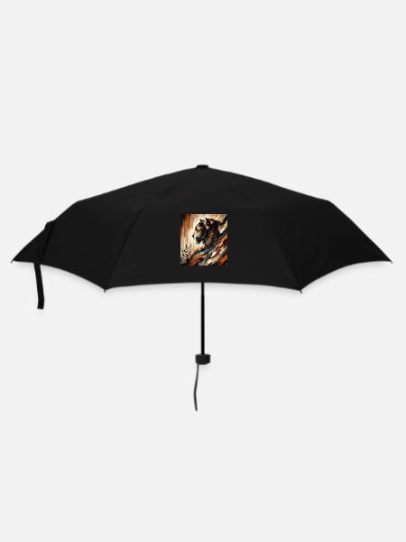 Abstract Tiger - Umbrella (small) - black