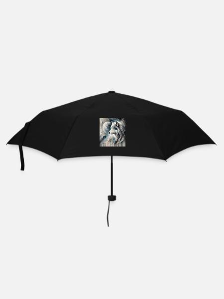 Abstract Wolf - Umbrella (small) - black