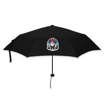 Christmas gnome - Umbrella (small) - black - Front
