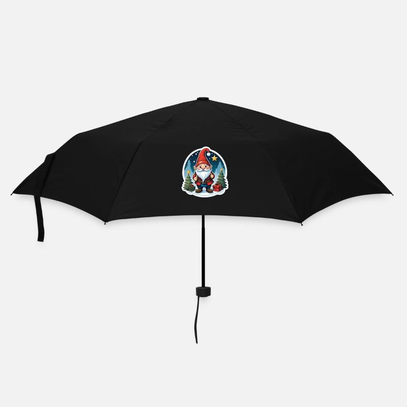 Weihnachtswichtel - Regenschirm (klein) - Schwarz