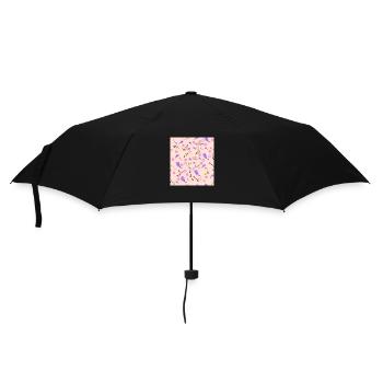 Design élégant de feuilles et de motifs décoratifs - Parapluie standard - noir - Devant