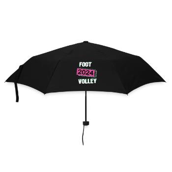 Footvolley 2025 Footvolleyer Footvolleyspielerin - Regenschirm (klein) - Schwarz - Vorne