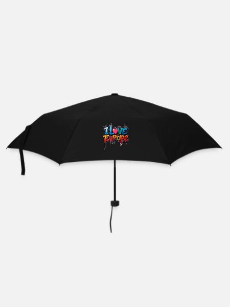 I love Europe - Umbrella (small) - black