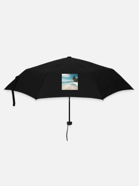 Tropischer Strand - Regenschirm (klein) - Schwarz