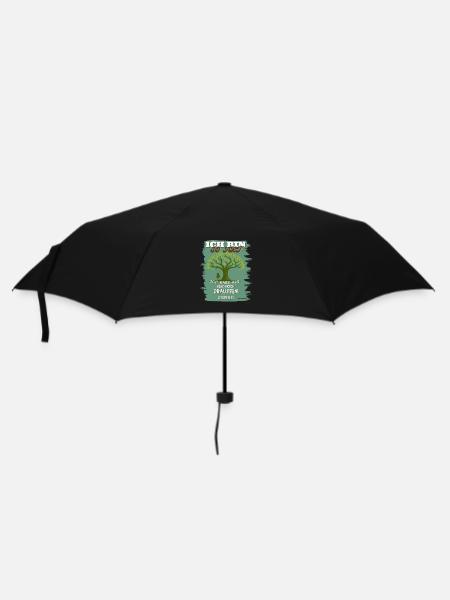 Ich bin so alt Baum Natur Kindheit 70er 80er 90er - Regenschirm (klein) - Schwarz