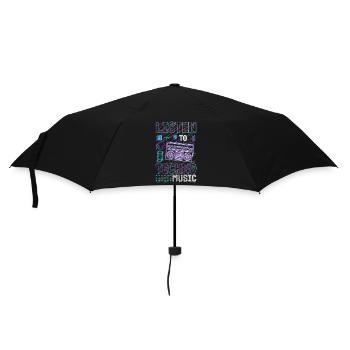Techno Elektro Musik Dubstep Edm - Regenschirm (klein) - Schwarz - Vorne