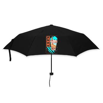 Boba Tapioka - Regenschirm (klein) - Schwarz - Vorne
