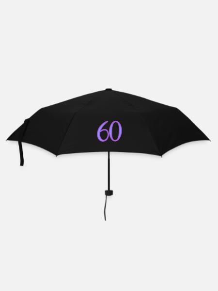 60. 60 ANS. 60e ANNIVERSAIRE. ANNIVERSAIRE 60 ANS. - Parapluie standard - noir