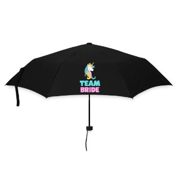 Team Bride - Unicorn Design - Bachelor Party - Parapluie standard - noir - Devant