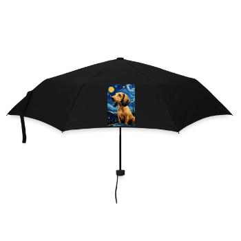 Dackel - Regenschirm (klein) - Schwarz - Vorne