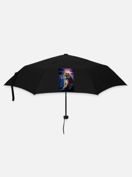 Tiger - Regenschirm (klein) - Schwarz