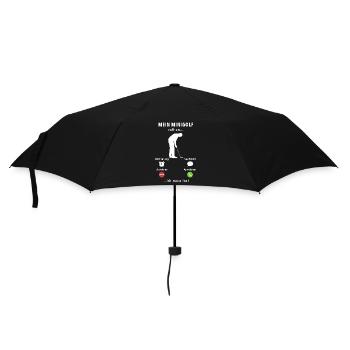Mein Minigolf ruft an - ich muss los - Spruch - Regenschirm (klein) - Schwarz - Vorne