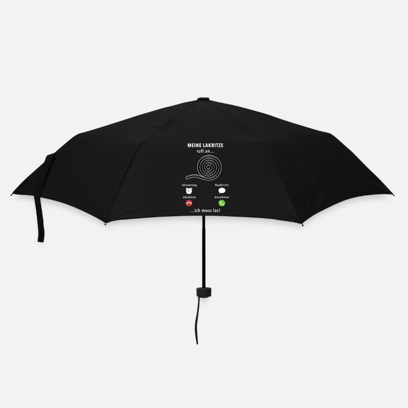 Meine Lakritze ruft an - ich muss los - Spruch - Regenschirm (klein) - Schwarz
