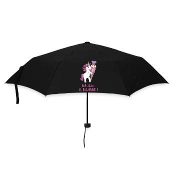 Unicorn with sugar bag First class - Umbrella (small) - black - Front