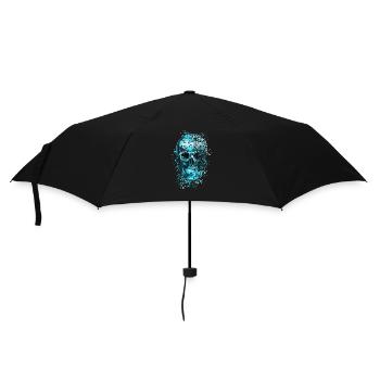 crâne - Parapluie standard - noir - Devant