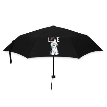 I Love Bobtail - Bobtails - Old English Sheepdog - Regenschirm (klein) - Schwarz - Vorne