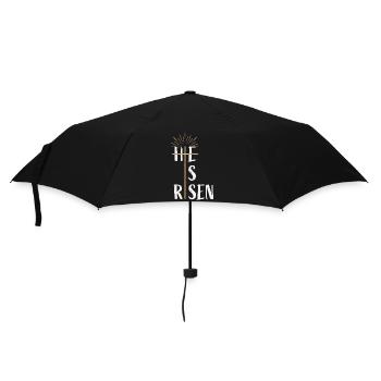 he is risen - Regenschirm (klein) - Schwarz - Vorne