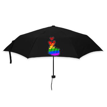 Peace Heart Love Rainbow Peace Movement - Umbrella (small) - black - Front