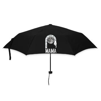 Mama I Love You To The Moon And Back - Regenschirm (klein) - Schwarz - Vorne