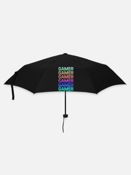 GAMER GAMER GAMER GAMER GAMER - Regenschirm (klein) - Schwarz