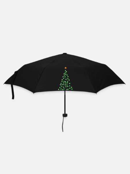 Weihnachtsbaum - Regenschirm (klein) - Schwarz