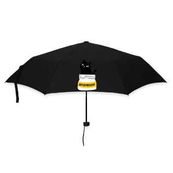 Antidepressant Cat - Regenschirm (klein) - Schwarz - Vorne