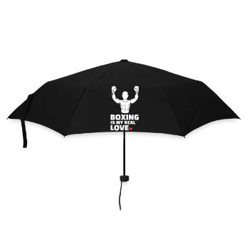 Ich Liebe Boxen Für Alle Boxer Und Boxliebhaber. - Regenschirm (klein) - Schwarz - Vorne