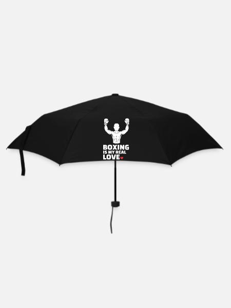 Ich Liebe Boxen Für Alle Boxer Und Boxliebhaber. - Regenschirm (klein) - Schwarz