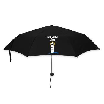 Rostocker Lütte Heimat Stolz Geschenk - Regenschirm (klein) - Schwarz - Vorne