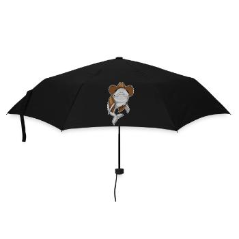 Dolphin Cowboy Cowboy Hat - Umbrella (small) - black - Front