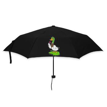 Ente Dart Dartpfeil - Regenschirm (klein) - Schwarz - Vorne
